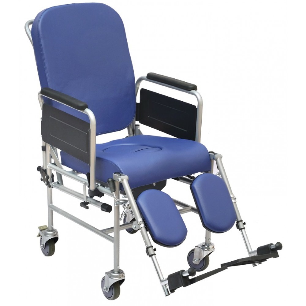 Sedia comoda con schienale reclinabile - ruote 100 mm - Wimed