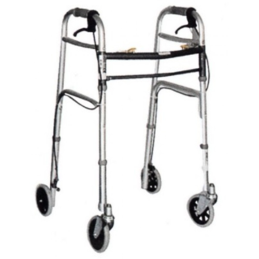 Deambulatore pieghevole per disabili - 4 ruote - Mediland