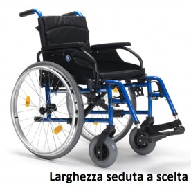 CARROZZINA AUTOSPINTA PER DISABILI - SCHIENALE TENSIONABILE - D200-V