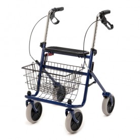 ROLLATOR PER ANZIANI PIEGHEVOLE IN ALLUMINIO CON CESTINO - KSP CA880