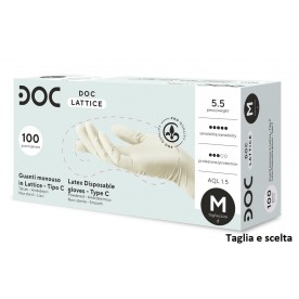 guanti monouso lattice senza polvere clorinato doc powder free clorinato  100 pz - DOC - RAM Apparecchi Medicali